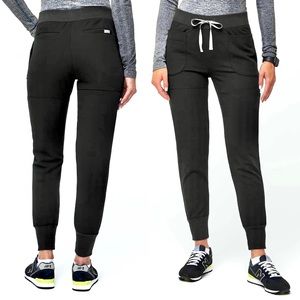 Figs Black Track Pants